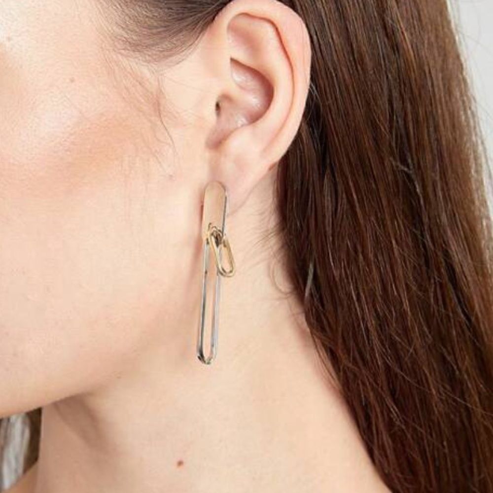 Geo dangle earrings #1110